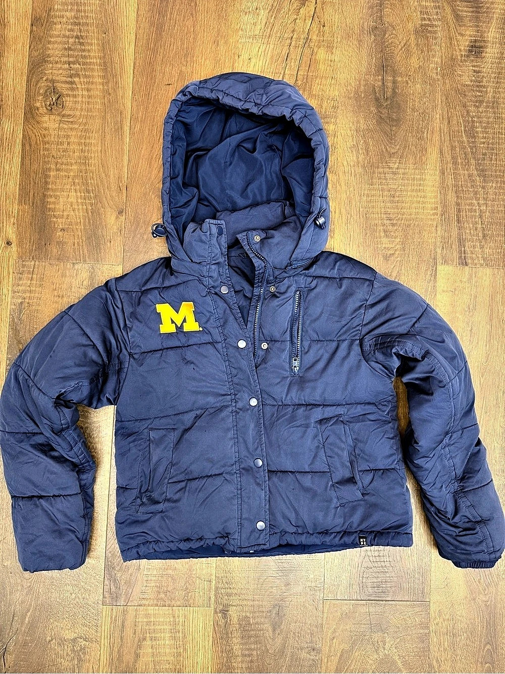 Hype & Vice Puffer Jacket Blue Size M